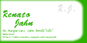 renato jahn business card